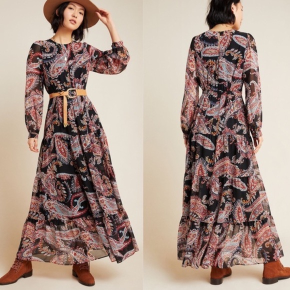 Anthropologie Tiered Maxi Dress - Picture 3 of 13